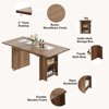 Whizmax 63" Farmhouse Dining Table - Rustic Wooden Kitchen Table with 4 Storage Shelves, Seats 4-6, for Dining/Living Room, Easy Assembly - 2 of 4