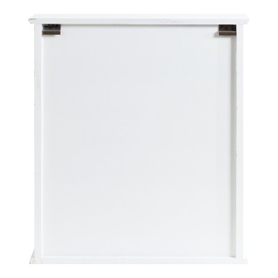 Quinlan 24" White Wood Wall Cabinet with Glass Doors