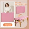 FDW Massage Table Spa Bed 84 Inches PU Portable Massage Bed 2 Fold Heigh Adjustable Massage Table Bed w/Free Carry Case Facial Cradle Salon Bed - 4 of 4
