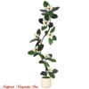 Artificial Magnolia Tree, 5ft/6ft/7ft Tall Fake Plants w/ White Planters, Artificial Plants Indoor w/ 7/8 Pcs Magnolia Flowers - 2 of 4