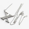 Anna-Kaci Silver Tone Initial Letter Pendant Necklace with Crystal Rhinestone Accents - 4 of 4