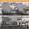 ALAULM Adirondack Lounge Chair Sofa Set of 2 PCS,Outdoor Chairs,Double Seat Chair w/a Coffee Table,Widely Used for Patio, Lawn, Garden,Pool,Deck(Gray) - 4 of 4