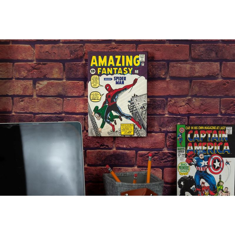 Geek Fuel, LLC Marvel Comics Spider-Man Amazing Fantasy #15 Comic Book Canvas | 9 x 5 Inches, 5 of 7