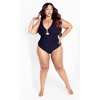 Women's Plus Size Persia Cut Out 1 Piece - black | CITY CHIC - 3 of 4