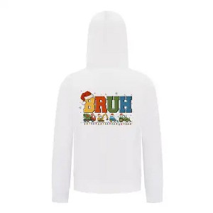 Everyday Kids Christmas Collection BRUH Construction Truck Boys Zip Up Hoodie – Holiday Sweatshirt - 1 of 4