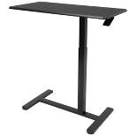 Mount-It! Height Adjustable Overbed & Bedside Table w/ Wheels | Overbed Desk Breakfast Tray for Medical & Home Use | Standing Desk w/ Gas Spring