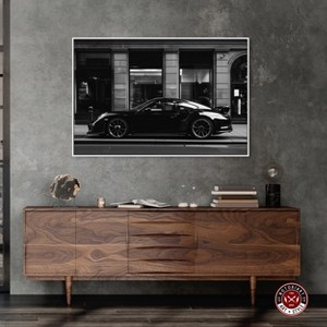 Notoriart City Streets Car Wall Art Framed - 1 of 4