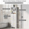NicBex 67.3" Modern Matte Finish Bathroom Cabinet with Adjustable Shelves,1 Door&3 Drawers,Freestanding Storage Cabinet for Bathroom - 4 of 4