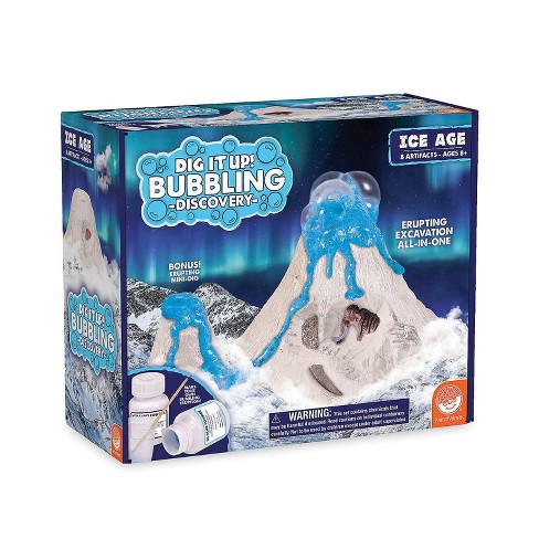 MindWare Dig It Up! Bubbling Ice Age Discovery: Glacial Volcano Fossil  Discovery Dig Kit – Make The Volcano Erupt and Then Excavate 7 Artifacts –