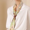 Anna-Kaci Women's Floral Print Soft Silky Scarf with Lightweight Soft Fabric Versatile Square Neck and Hair Accessory - 3 of 4