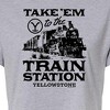 Women's - Yellowstone - Take Em To The Train Station Cropped Graphic T-Shirt - 2 of 4