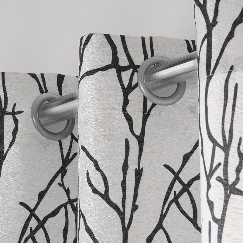 Exclusive Home Branches Linen Blend Grommet Top Curtain Panel Pair, 3 of 5