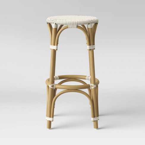 Perry Rattan Backless Woven Barstool, 29 Inch Bar Stools Target