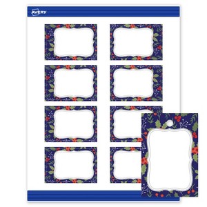 Avery Tags, 2" x 3", Silver-Navy, Matte, 80 total - 1 of 4