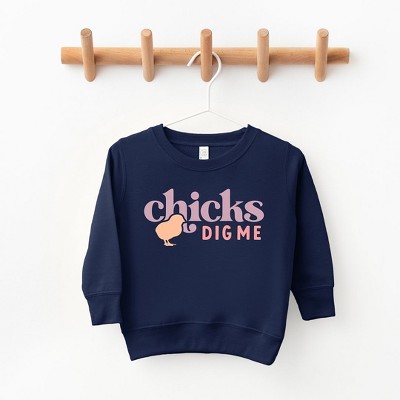 The Juniper Shop Chicks Dig Me Toddler Graphic Sweatshirt