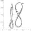 Black Bow Jewelry 3mm Infinity Hoop Earrings in 14k White Gold, 45mm (1 3/4 Inch) - 4 of 4