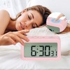 REGALWOVEN Digital Smart Battery Powered Snooze Home Decor Alarm Clock 3.3 x 2 x 0.8 Inches - 3 of 4