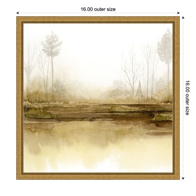 Golden Season Abstract Landscape Canvas Print in Warm Tones