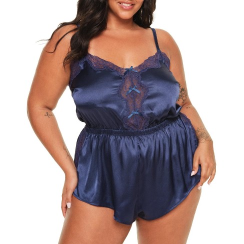 Adore Me Women's Cilla Romper Lingerie 2x / Medieval Blue. : Target