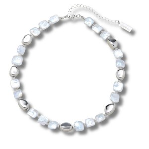 Pompeii3 Pina Square Pearl Silver Necklace - 1 of 4