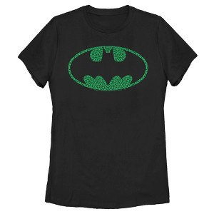 Women's Batman St. Patrick's Day Cloverfield Bat Logo T-Shirt - 1 of 4
