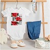 Noel Poinsettia Christmas Flower Baby Romper Boys or Girls Brisco Brands - 3 of 4