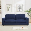 86"Storage Sofa Couch,Deep Seat Sofa,Corduroy Couch With USB And Cup Holder,Modern Style Sofa,3 Seater Sofa Couch For Living Room,Bedroom-Cuddlewood - 3 of 4