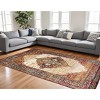 Ivory Red and Orange Medallion Power Loom Area Rug - 2 of 4