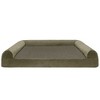FurHaven Faux Fur & Velvet Orthopedic Sofa Dog Bed - 2 of 3