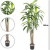 GAOMON Brazilian Ironwood Artificial Plants,6FT Garden Artificial Plant, 5 Trunks Tall Faux Greenery Tree - 3 of 4