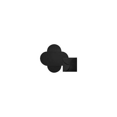 LUX 6 1/4 x 6 1/4 Petal Invitations 20/Pack Midnight Black (EX10LEBA537PC20)