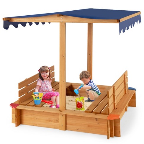 Buy Badger Basket Convertible Sandbox with Canopy & Benches Online