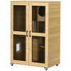 LAOTIES 48" Luxury Indoor Cat House with Wheels,Wooden Catio with Scratching Posts,Flap Door And Shelves - 4 of 4