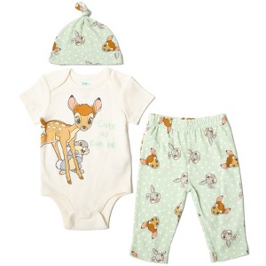 Disney The Aristocats Bambi Disney Classics 101 Dalmations Marie Baby Girls Bodysuit Pants and Headband 3 Piece Outfit Set Newborn to Infant - 1 of 4