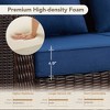 Spruce & Spring Outdoor Wicker Patio Outdoor Sofa Swivel Chair Coffee Table - 3 of 4