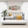 Black Victorian Twin Daybed with Trundle, Sofa Bed for Guest Room or Living Room - 2 of 4