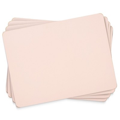 Pimpernel Flossy Placemats - Set of 4 Rectangular Cork Backed Dining Table Mats with Abstract Textured Design - Heat Resistant Wipe Clean