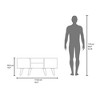 45" Engineered Wood Corner TV Stand with Storage Cabinets, Open Shelves, and Minimalist Design for Living Room and Bedroom - 3 of 4