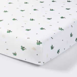 Cotton Fitted Crib Sheet - Dragons - Cloud Island™ - 1 of 4