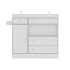FUFU&GAGA White Baby Changing Table with Storage - Diaper Station with Drawers & Shelves for Nurseries - 4 of 4