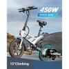MASTGOAL 14" 450W Folding Electric Bike for Adults Teens, 18.6MPH 36V/10AH, Commuter Cruiser City Ebike - 2 of 4