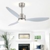 Airsurfer 52-Inch White Ceiling Fan with Remote, Reversible DC Motor, 3 ABS Blades & Color-Changing LED Light - 2 of 4