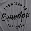 Mens Promoted To Grandpa 2023 T Shirt Funny New Baby Family Graphic Tee - Crazy Dog Men's T Shirt - 2 of 4