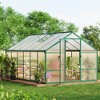 Aluminum Large Walk-in Greenhouse for Outdoors, Sliding Door & Ajustable Roof Vent, Polycarbonate Green Houses for Outside Garden,Backyard,Patio,Lawn - 4 of 4