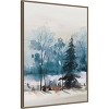 Amanti Art 28"x38" Dusty Blue Trees III by Isabelle Z Framed Canvas Wall Art Print - 2 of 4