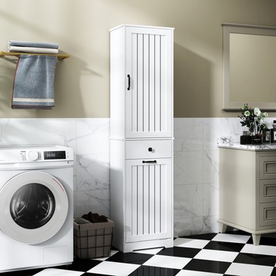 VYNXARIA Laundry Cabinet ,with 1 Storage cabinet and 1 Drawer - White
