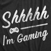 Mens Shhhh Im Gaming T Shirt Funny Video Gamer Quiet Tee For Guys - Crazy Dog Men's T Shirt - 2 of 4