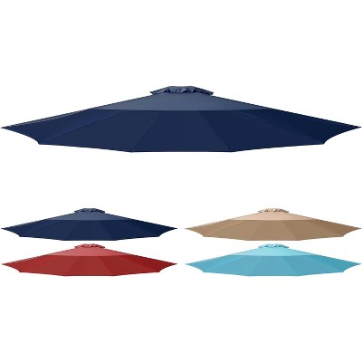 Gsluuk 9' Patio Umbrella Replacement Canopy Outdoor Table Market Yard Umbrella Replacement Top Cover, Dark Blue