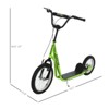 Maggift Kick Scooters Youth Scooter Teens Kick Scooter, Adjustable Handlebar Ride On Toy Dual Brakes Inflatable Wheels, Green, 53.3"*22.8"*34.8" - 3 of 4