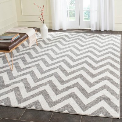 Reversible Dark Grey and Beige Wool Cotton Area Rug, 10' x 14'